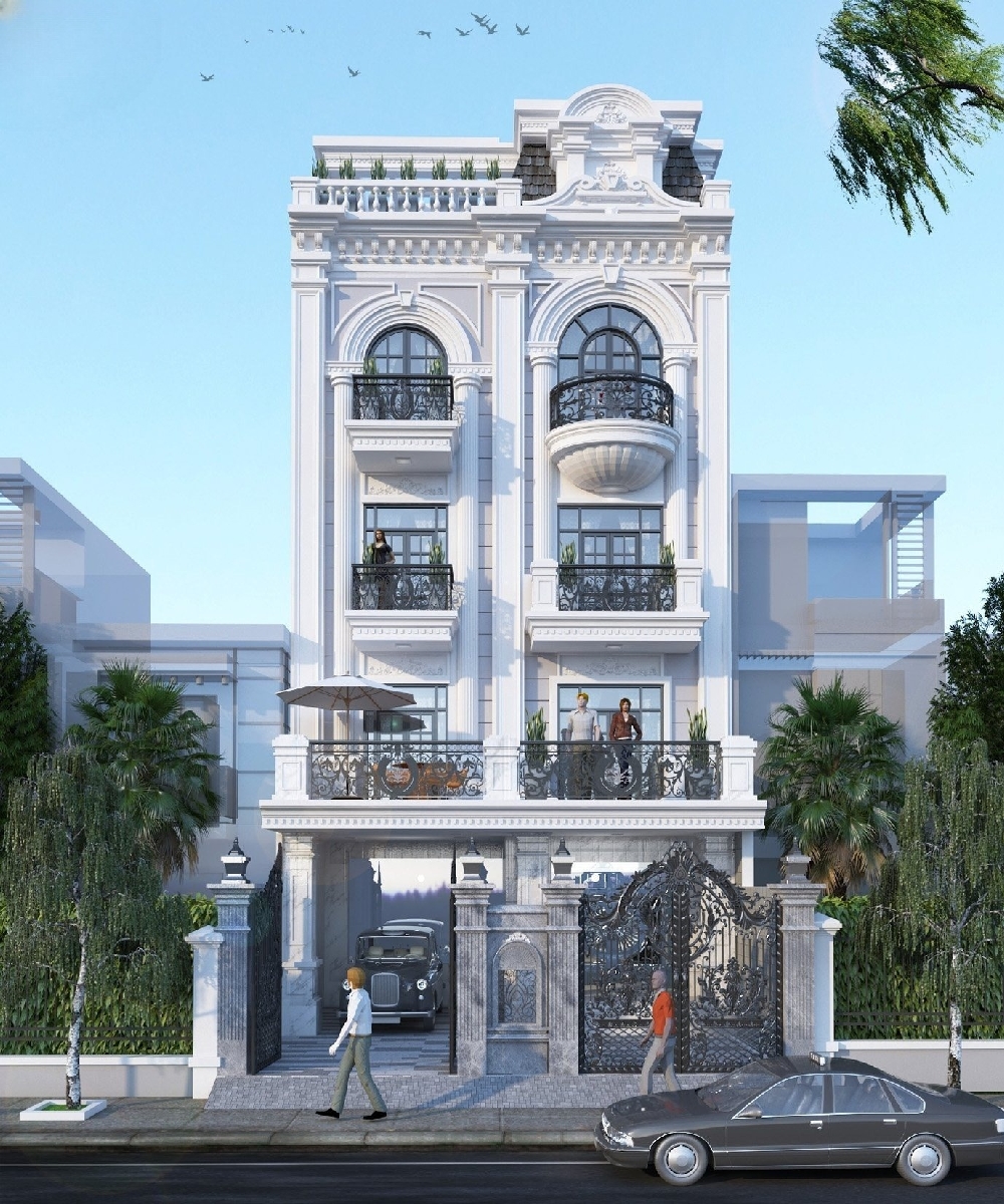 Căn biệt thự có ngoại thất ấn tượng thu hút