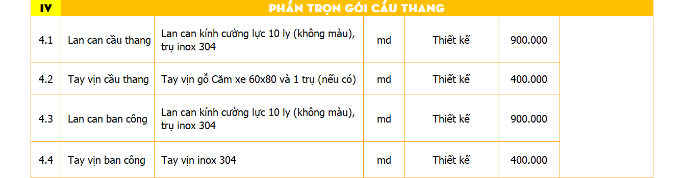 báo giá thiết kế nhà phố