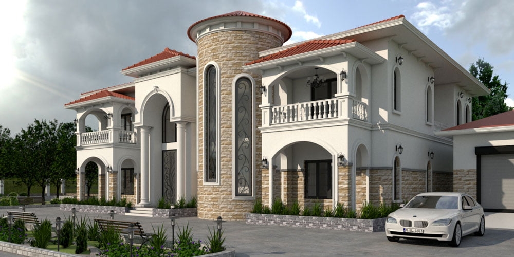 Ngoại thất đẹp mắt thu hút của biệt thự Châu Âu