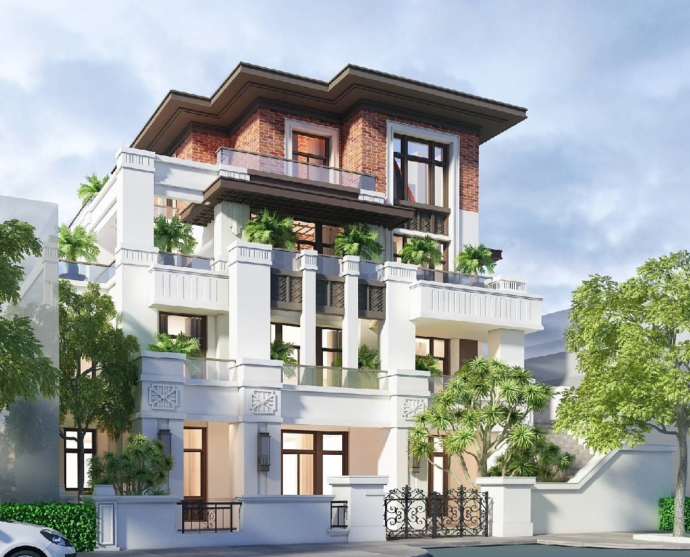 Ý tưởng thiết kế biệt thự mặt tiền 15m đẹp độc đáo