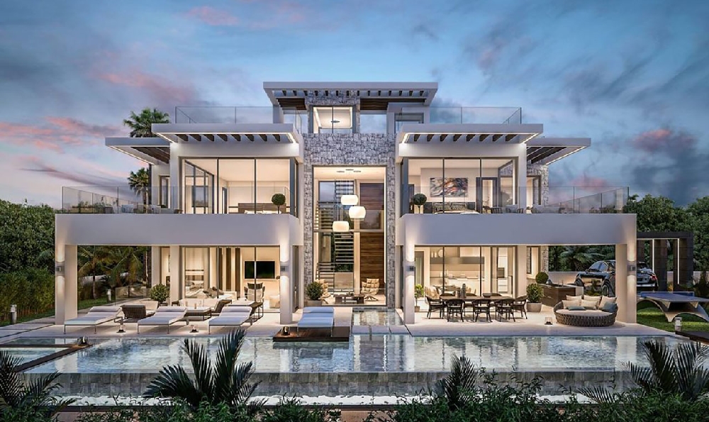 Mẫu biệt thự nghỉ dưỡng này nổi bật với sự sang trọng và hiện đại 