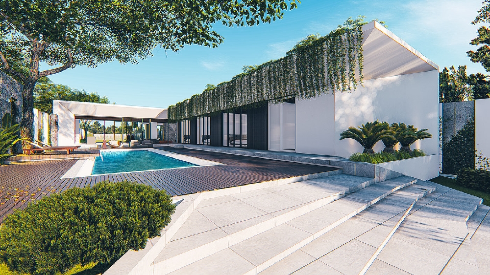 Khoảng không gian thư giãn rộng lớn của căn biệt thự