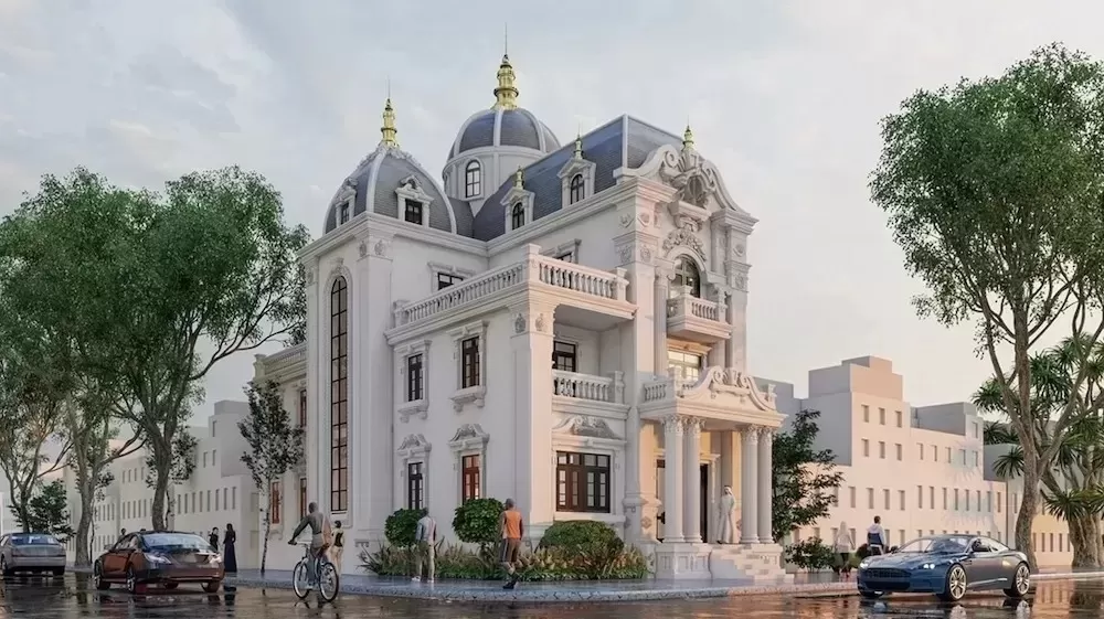 Tòa lâu đài mini phong cách Pháp mặt phố 350m2