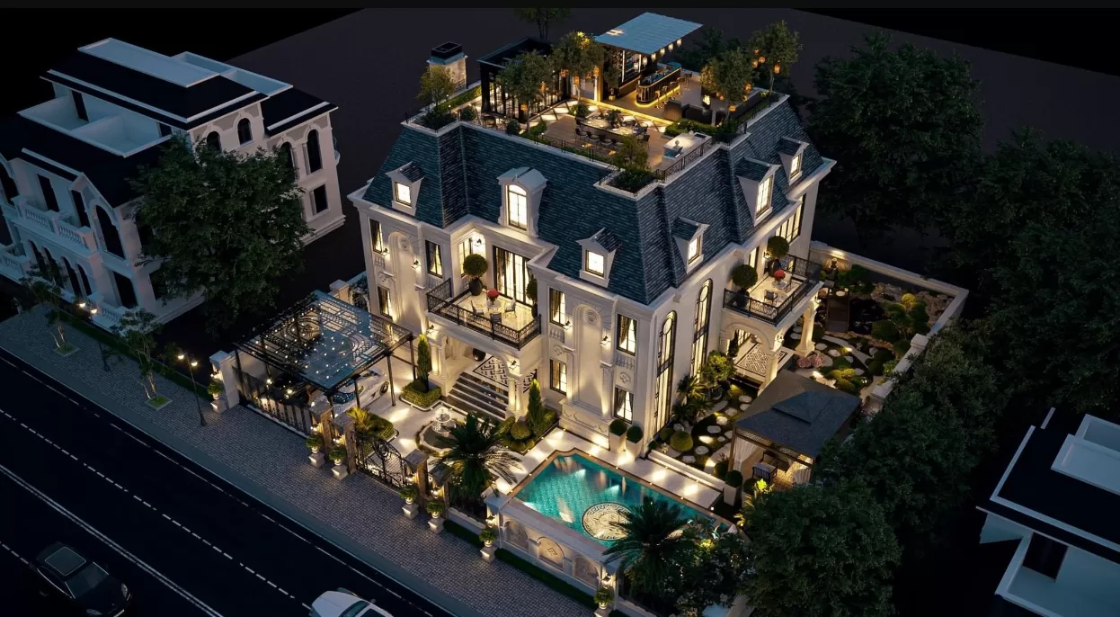 Lâu đài mini kiểu Pháp 200m2