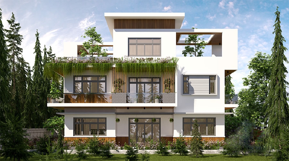 Không gian xanh mát tràn ngập căn nhà