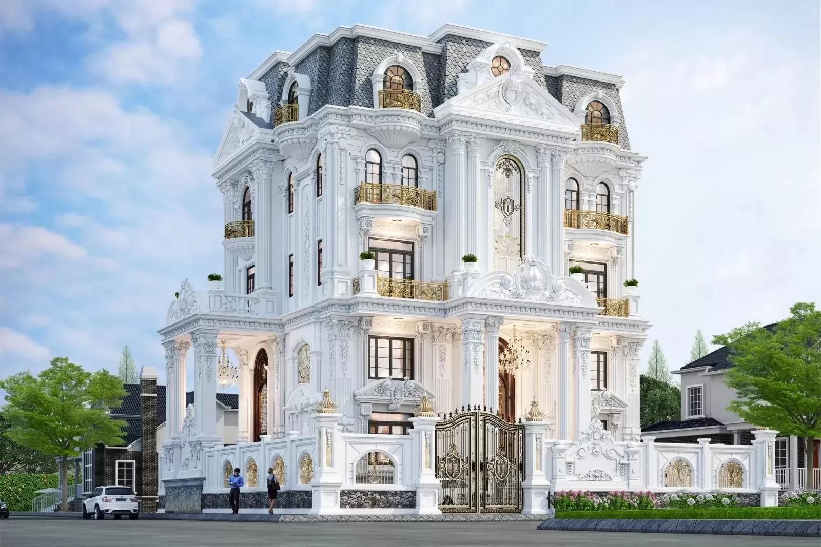 Mẫu thiết kế mặt bằng nhà lô góc để ở kết hợp kinh doanh khách sạn