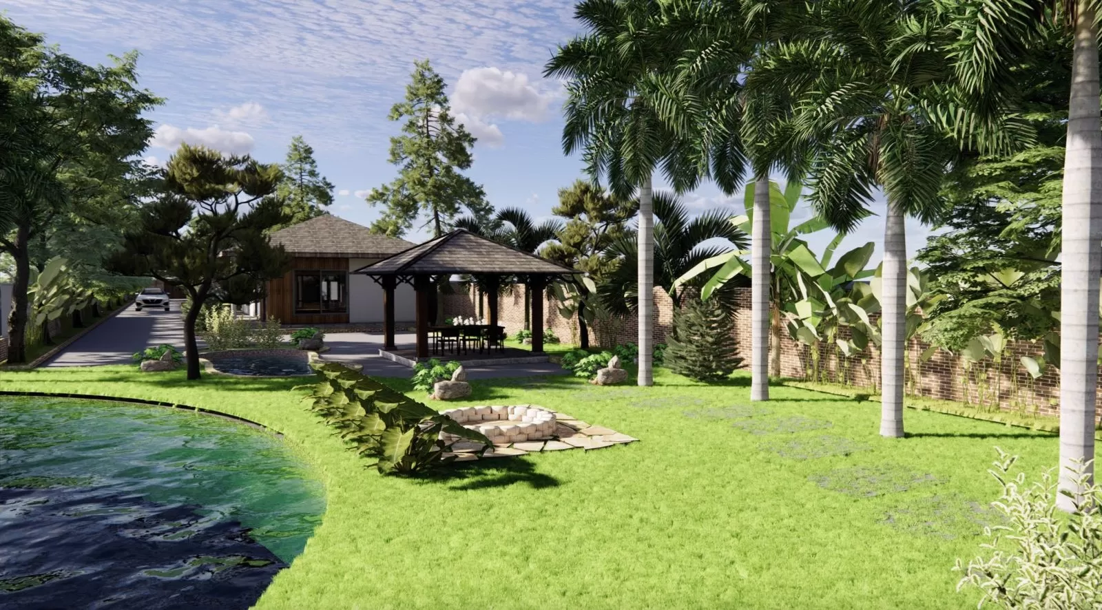 Mẫu nhà miệt vườn Nam Bộ 150m2