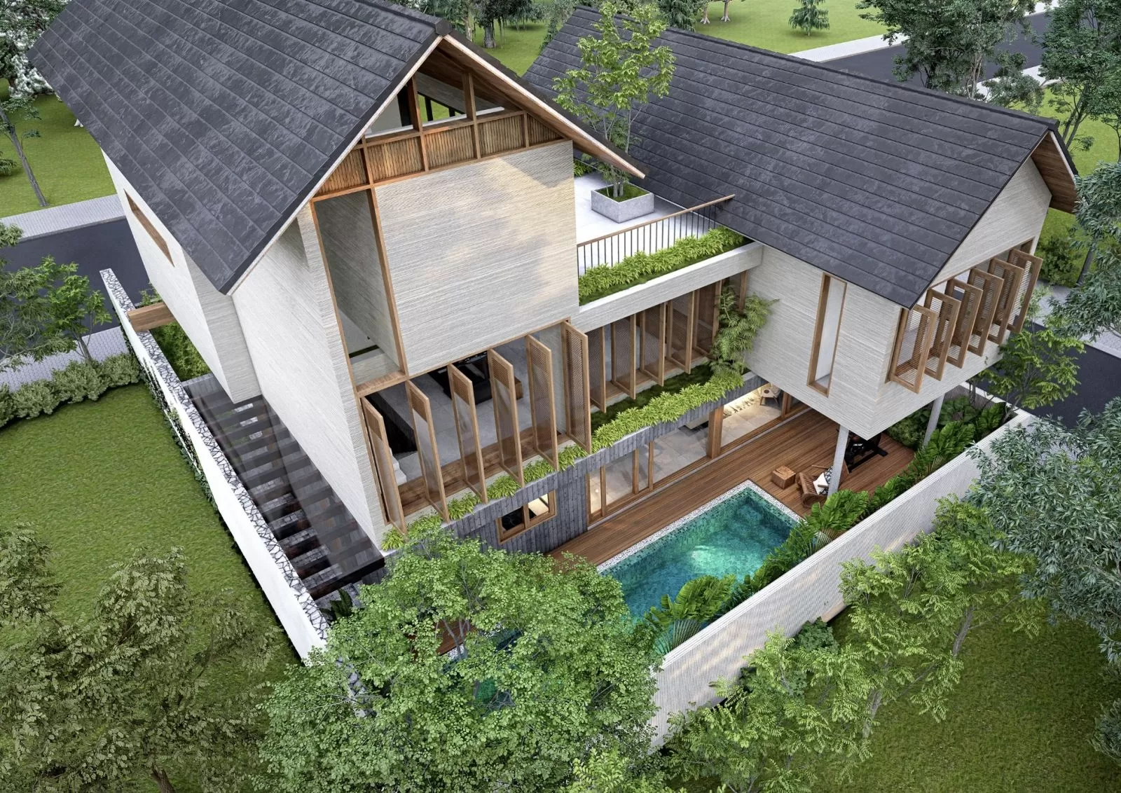 Nhà sân vườn 150m2 thiết kế không gian mở