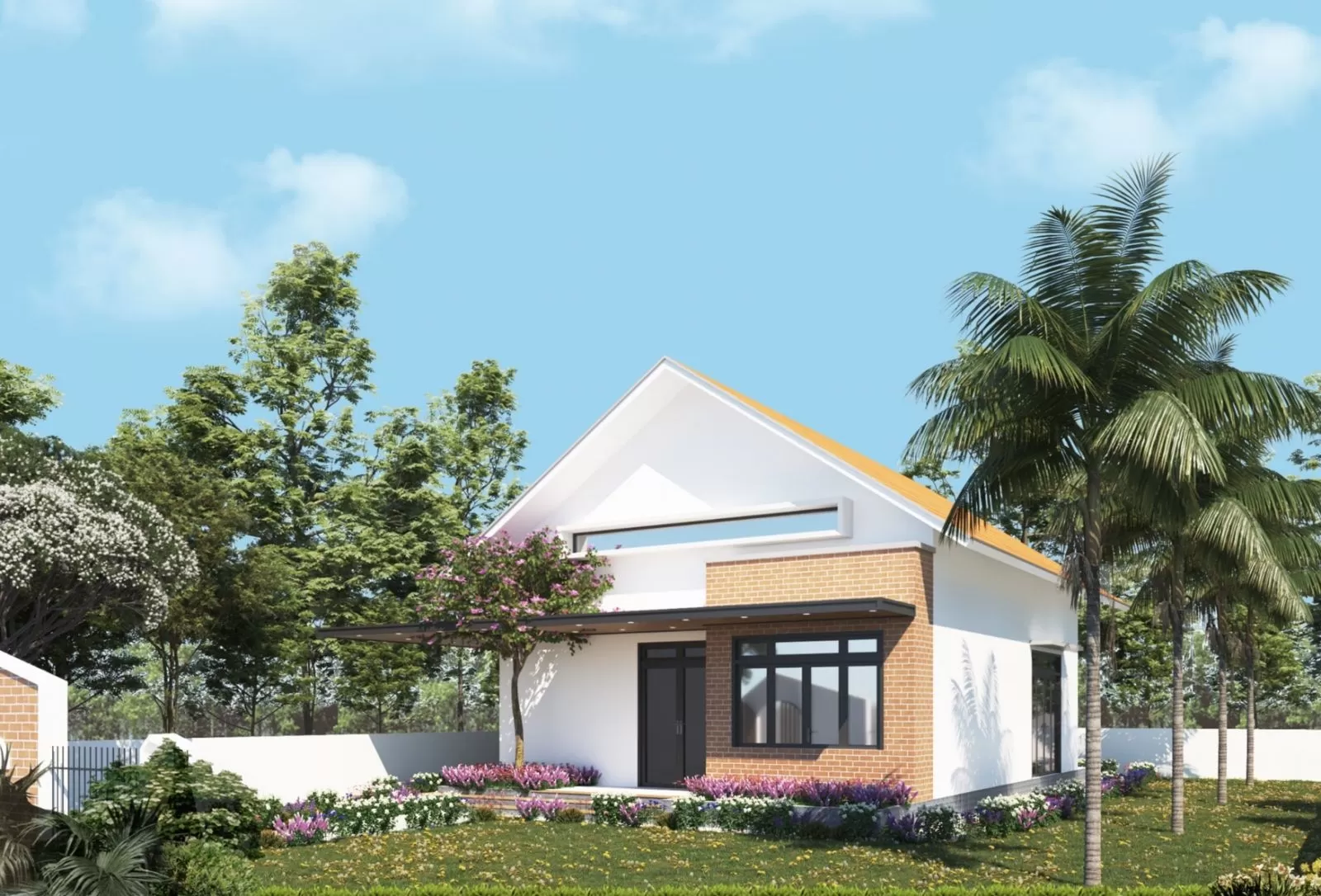 Thiết kế nhà vườn mái thái diện tích 150m2