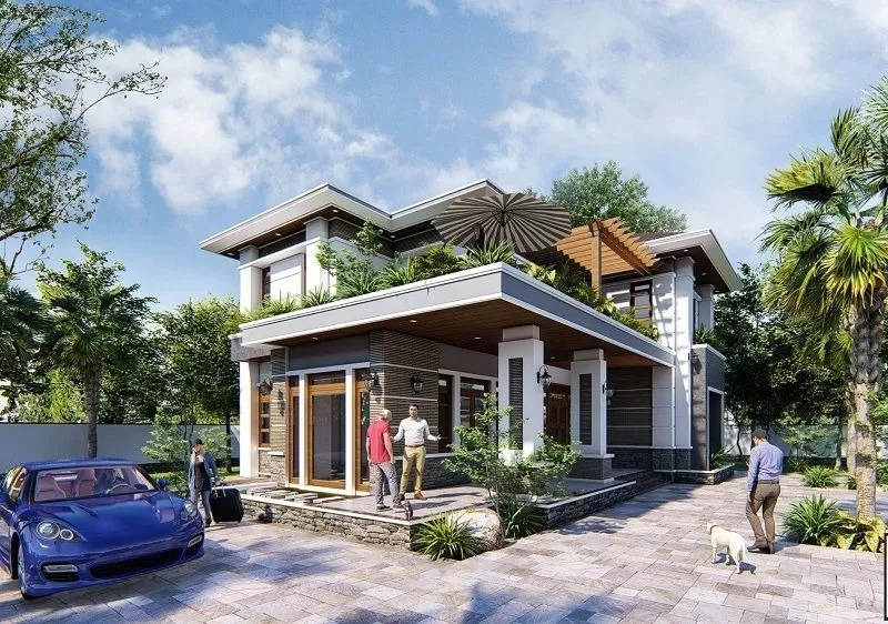 Nhà sân vườn nghỉ dưỡng 120m2 ở nông thôn