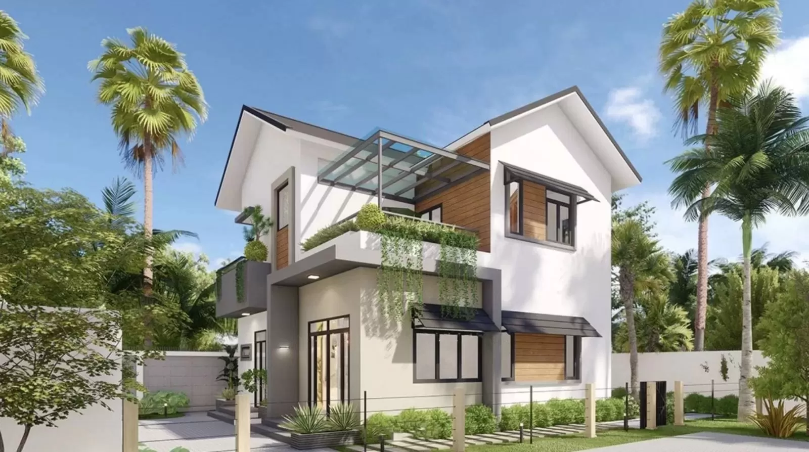 Mẫu thiết kế nhà vườn 120m2 2 tầng đẹp ở nông thôn