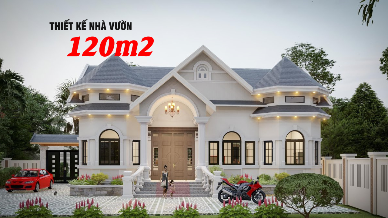 Mẫu nhà cấp 4 diện tích 120m2 có 3 phòng ngủ đẹp nhất 2023