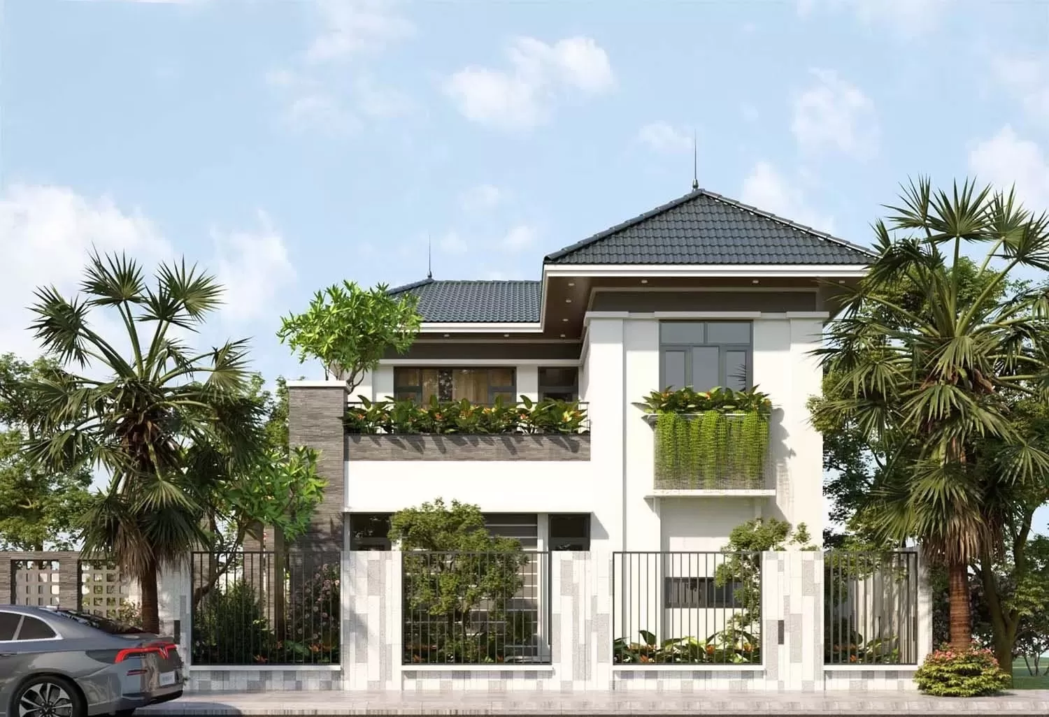 Mẫu nhà 7x16m 2 tầng đẹp đơn giản