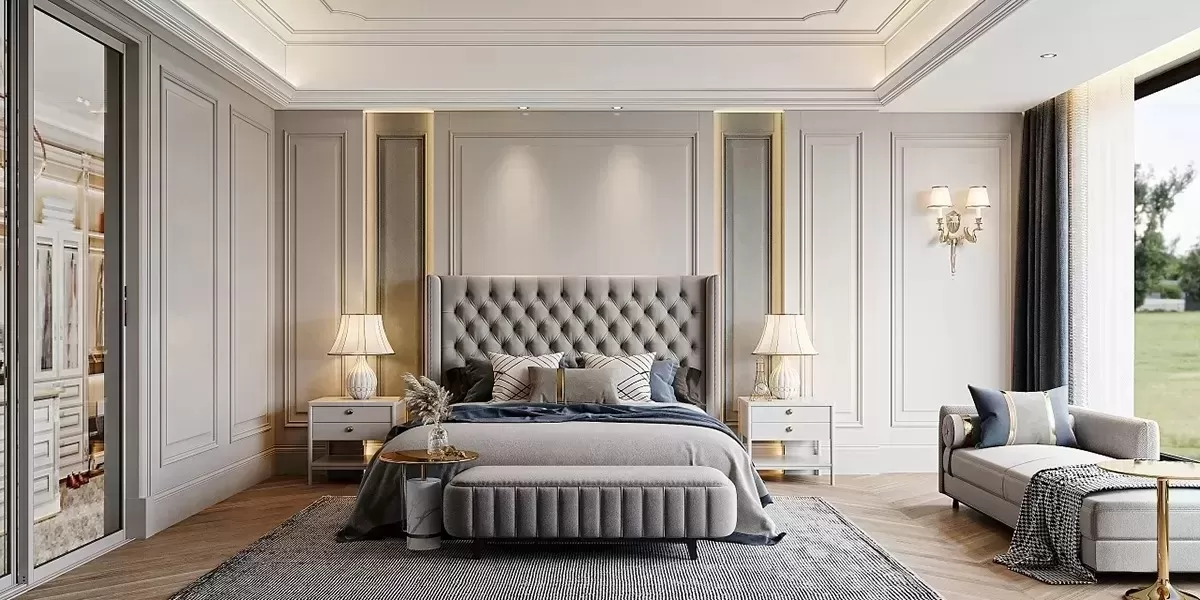 Thiết kế phòng ngủ nhà đẹp 2 tầng 7x16m