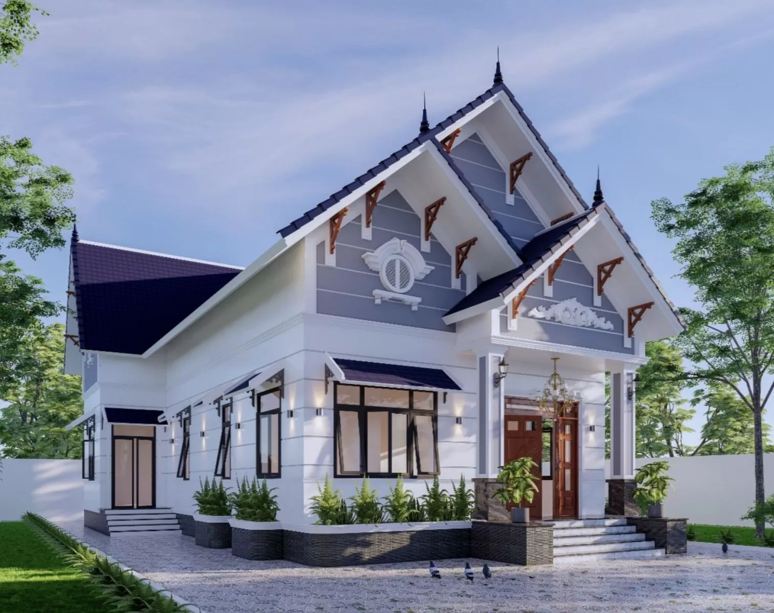 Thiết kế nhà cấp 4 vị trí đắc địa theo phong thuỷ