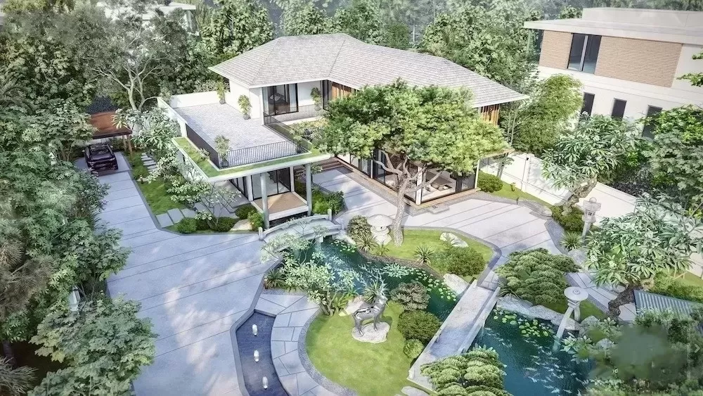 Thiết kế nhà Đà Nẵng sân vườn hợp phong thuỷ