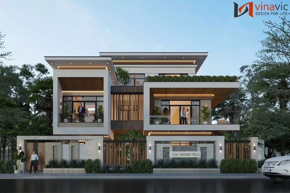 Thiết kế nhà đẹp hiện đại, sang trọng, phù hợp với xu hướng kiến trúc hiện nay.