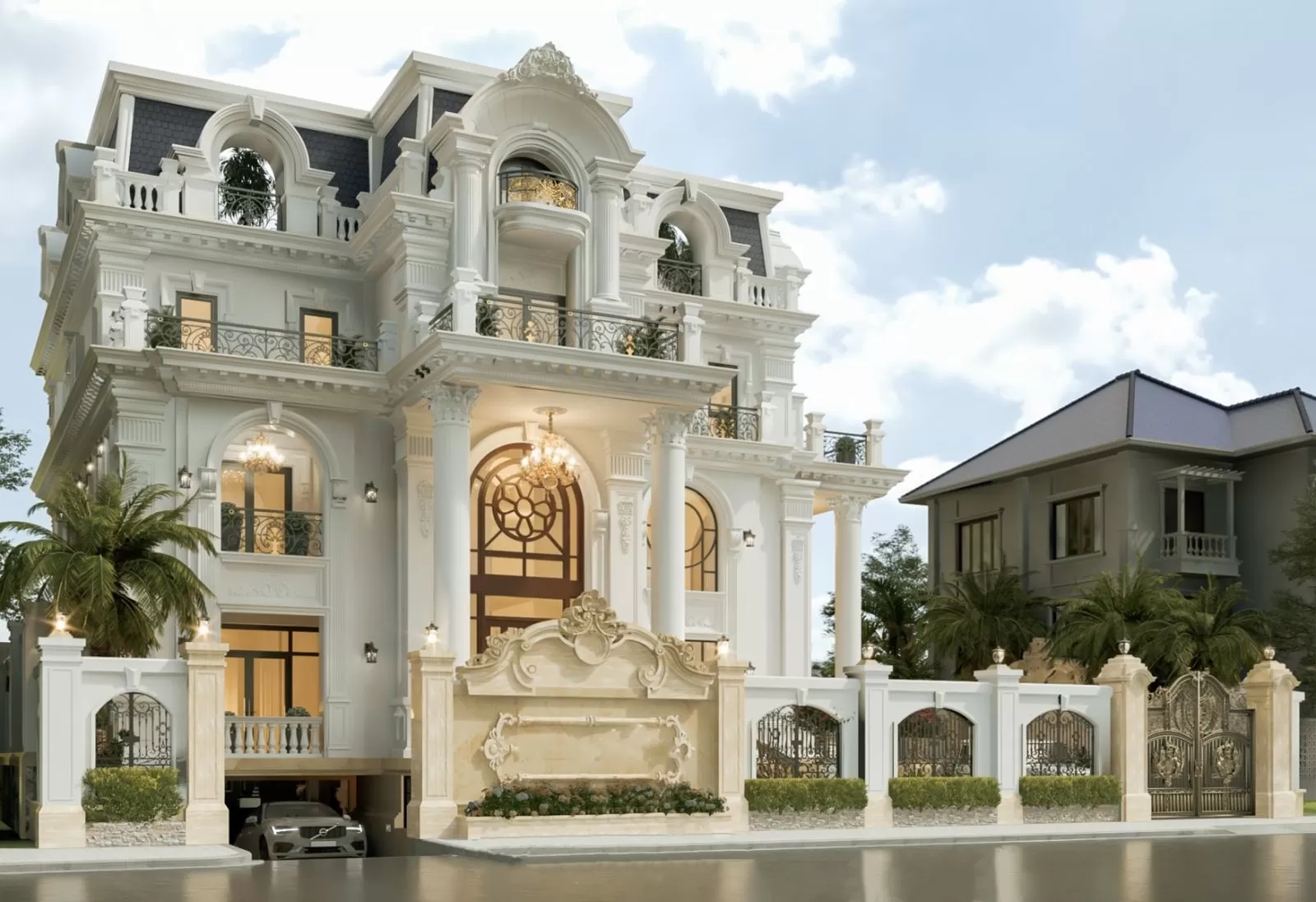 Thiết kế biệt thự sang trọng tân cổ điển ở Vĩnh Phúc