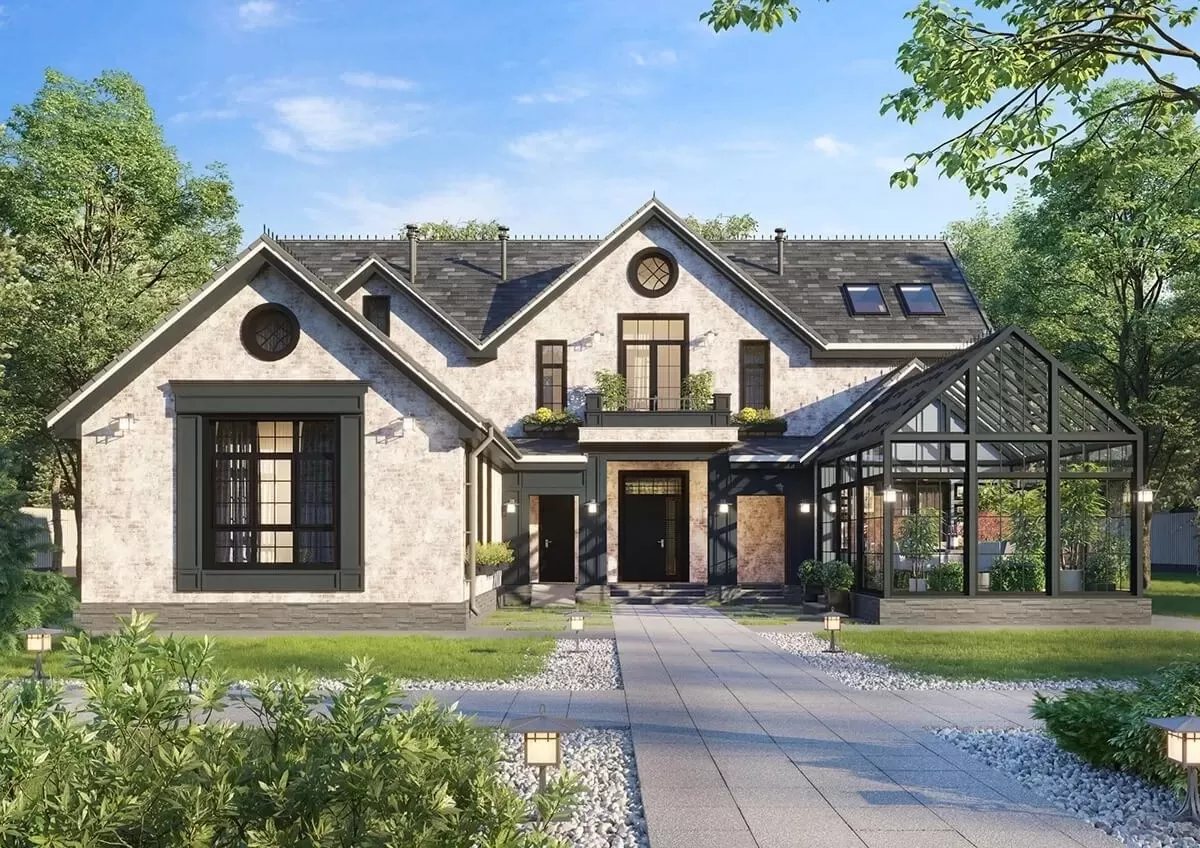 Nhà vườn 1.5 tầng 100m2 kiểu châu Âu hiện đại gần gũi với thiên nhiên