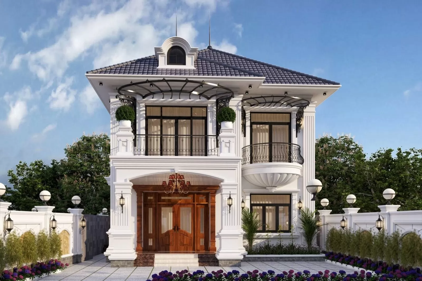 Nhà mái Nhật 2 tầng 800 triệu phong cách biệt thự 75m2
