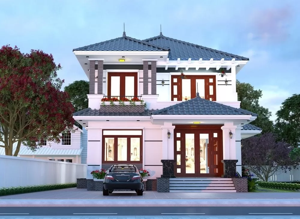 Thiết kế 2 tầng kiến trúc hiện đại, tiện nghi