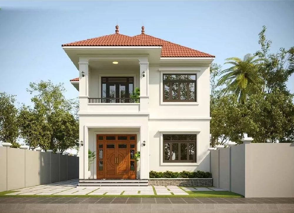 Mái nhật đỏ khiến không gian thêm nổi bật