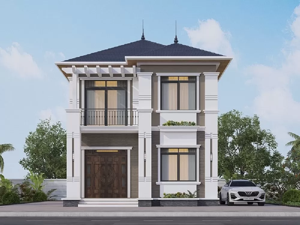 Sân vườn xanh mát giúp mang thiên nhiên vào không gian sống,