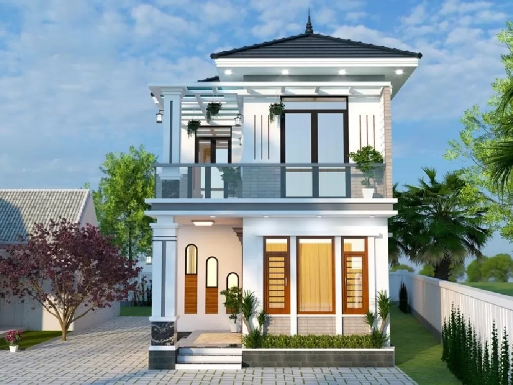 Chi phí xây nhà 2 tầng mái nhật phù hợp cho nhiều gia đình