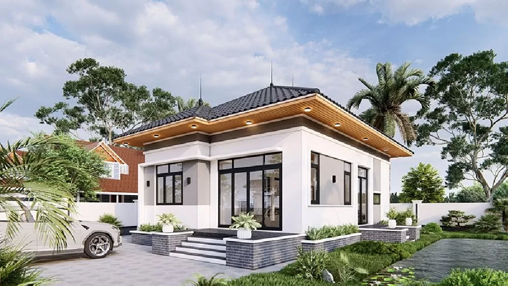 Ngôi nhà có không gian sống thoáng đãng, tràn ngập ánh sáng.