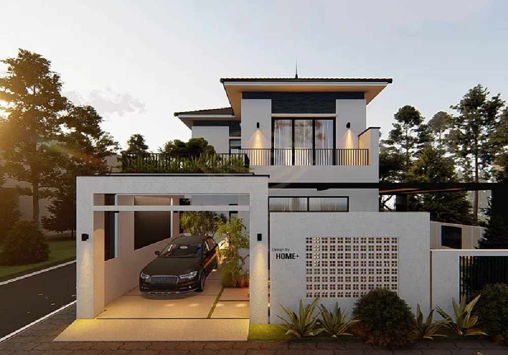 Thiết kế nhà có gara oto thuận tiện