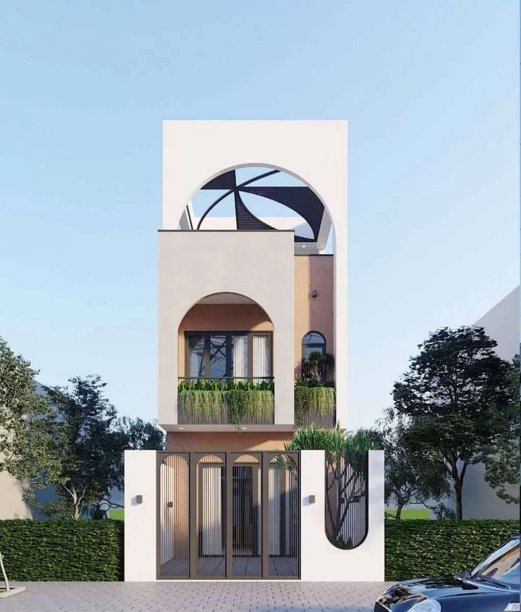 Những ngôi nhà 2 5 tầng hướng Tây thường được thiết kế lệch tầng hoặc giật cấp mặt tiền