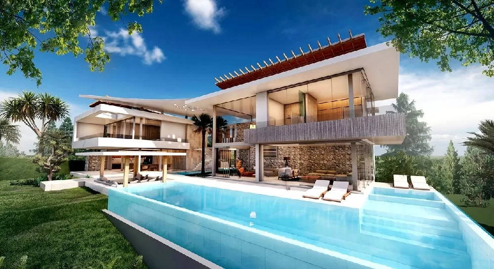 Villa hiện đại sử dụng nhiều vật liệu cao cấp