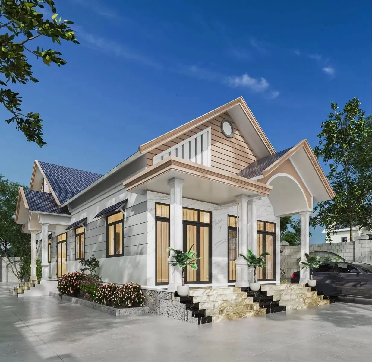 Xây nhà nhanh 1 tầng 80m2 bao nhiêu tiền? Các thiết kế HOT 2023