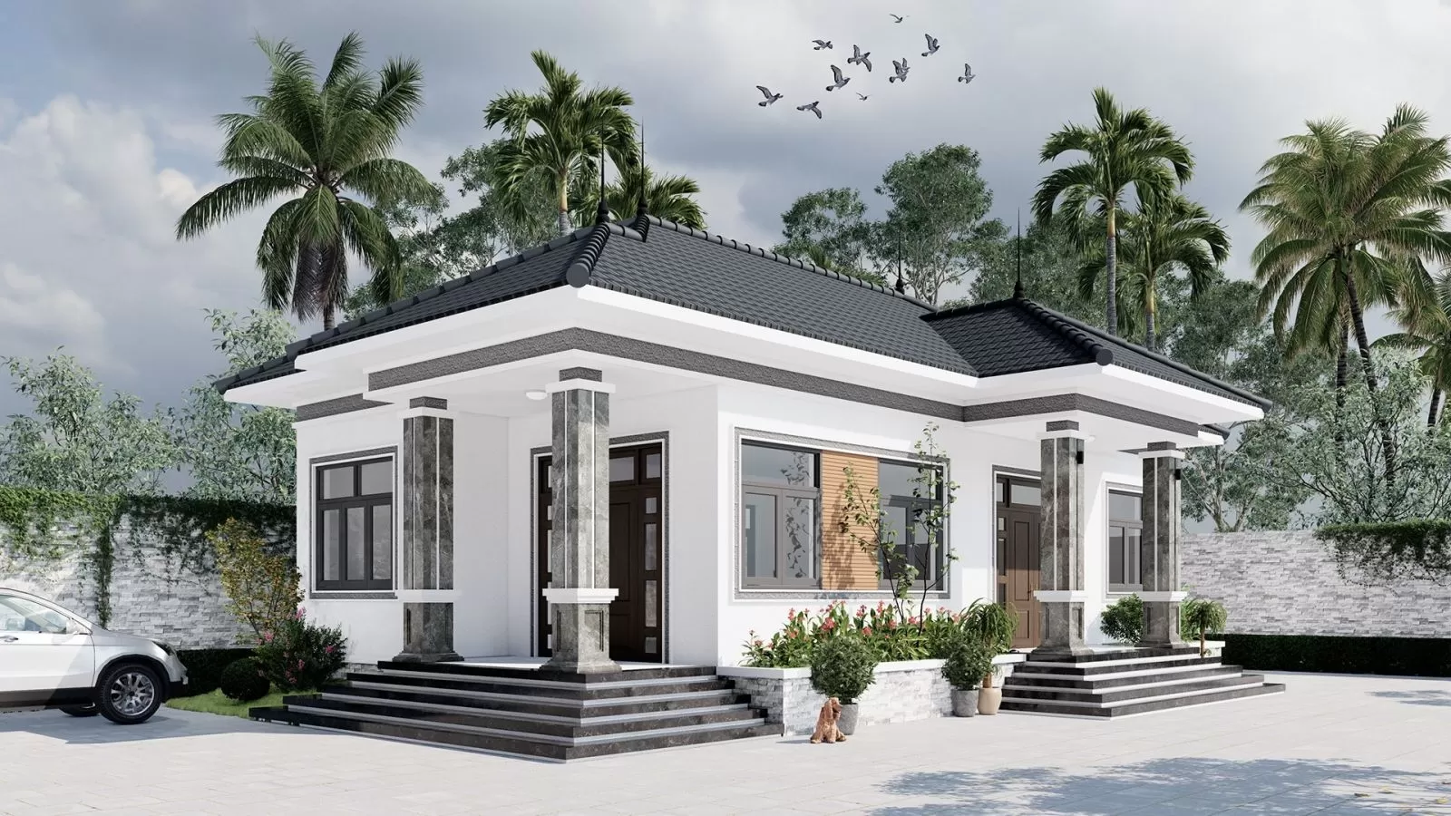 Xây nhà nhanh 1 tầng 80m2 bao nhiêu tiền? Các thiết kế HOT 2023