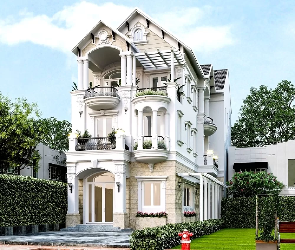 Màu trắng tạo nên một vẻ đẹp thanh lịch và tinh tế cho ngôi nhà