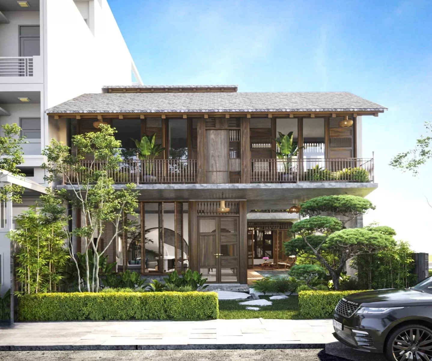 Nhà vườn truyền thống 2 tầng 150m2 kiến trúc xanh