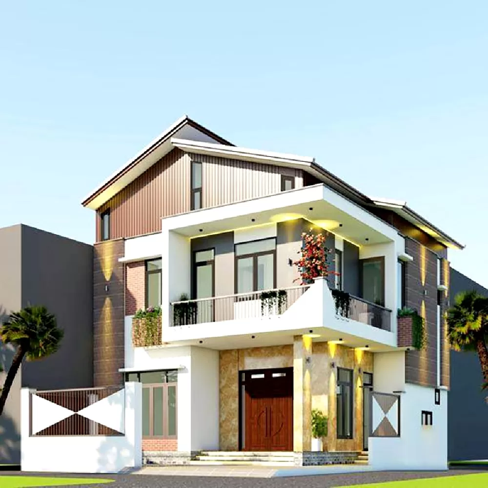Mẫu nhà vuông kích thước 10x10m