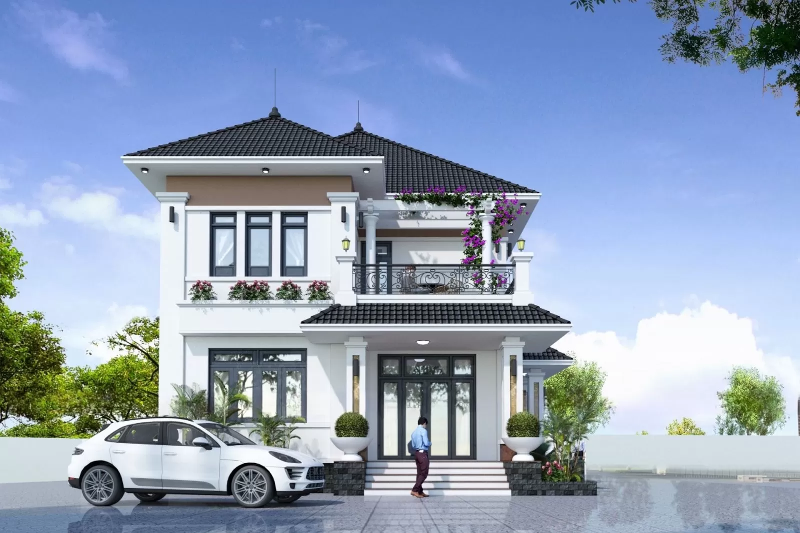 Hệ vật liệu nhà 120m2 hiện đại phù hợp khí hậu Việt Nam