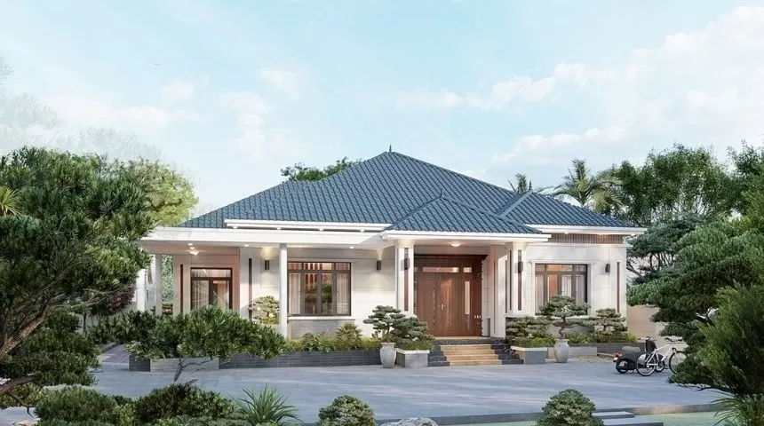 Nhà cấp 4 120m2 hiện đại ở nông thôn