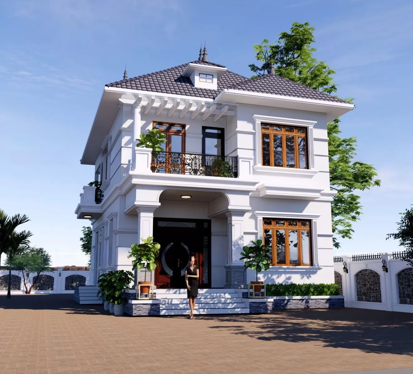Chi phí xây dựng nhà 2 tầng mái nhật 120m2 hiện đại hợp lý