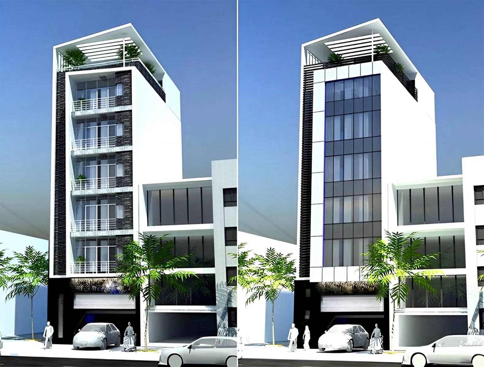 Ngôi nhà này tạo nên một ấn tượng mạnh mẽ từ cái nhìn đầu tiên và mang đậm phong cách hiện đại