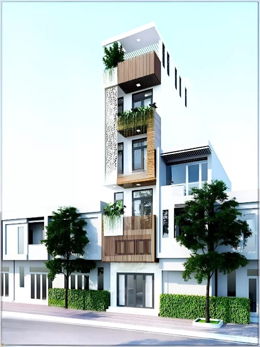Mẫu nhà này cũng chú trọng đến việc tận dụng ánh sáng tự nhiên và không gian xanh