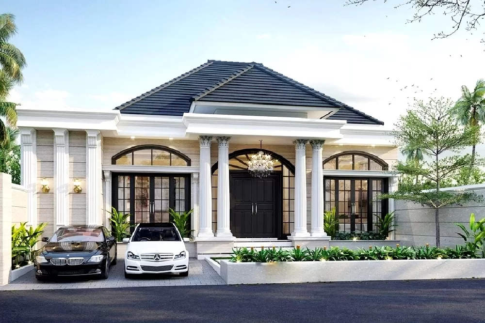 Mẫu biệt thự 1 tầng kiểu tân cổ điển mang đến cho bạn không gian sống