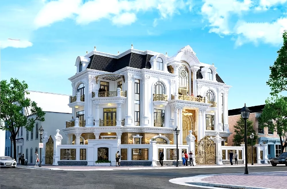 Ngôi nhà sở hữu mặt tiền toát lên sự giàu có của gia chủ