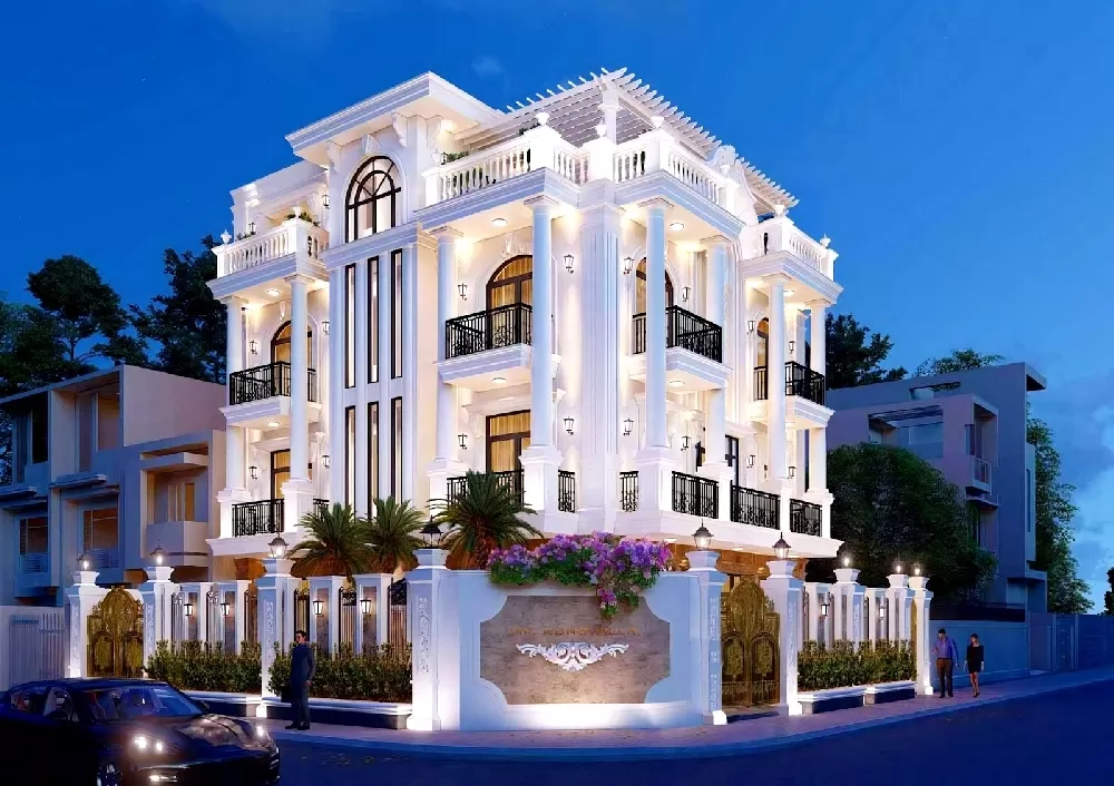 Ngôi nhà sở hữu mặt tiền toát lên sự giàu có của gia chủ