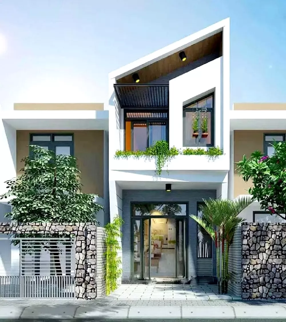 Ngôi nhà có đường nét thiết kế đơn giản nhưng rất ấn tượng