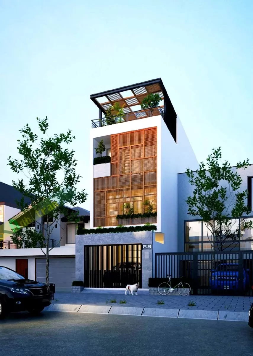 Mẫu thiết kế này thể hiện sự sáng tạo và sự tương tác giữa kiến trúc và môi trường