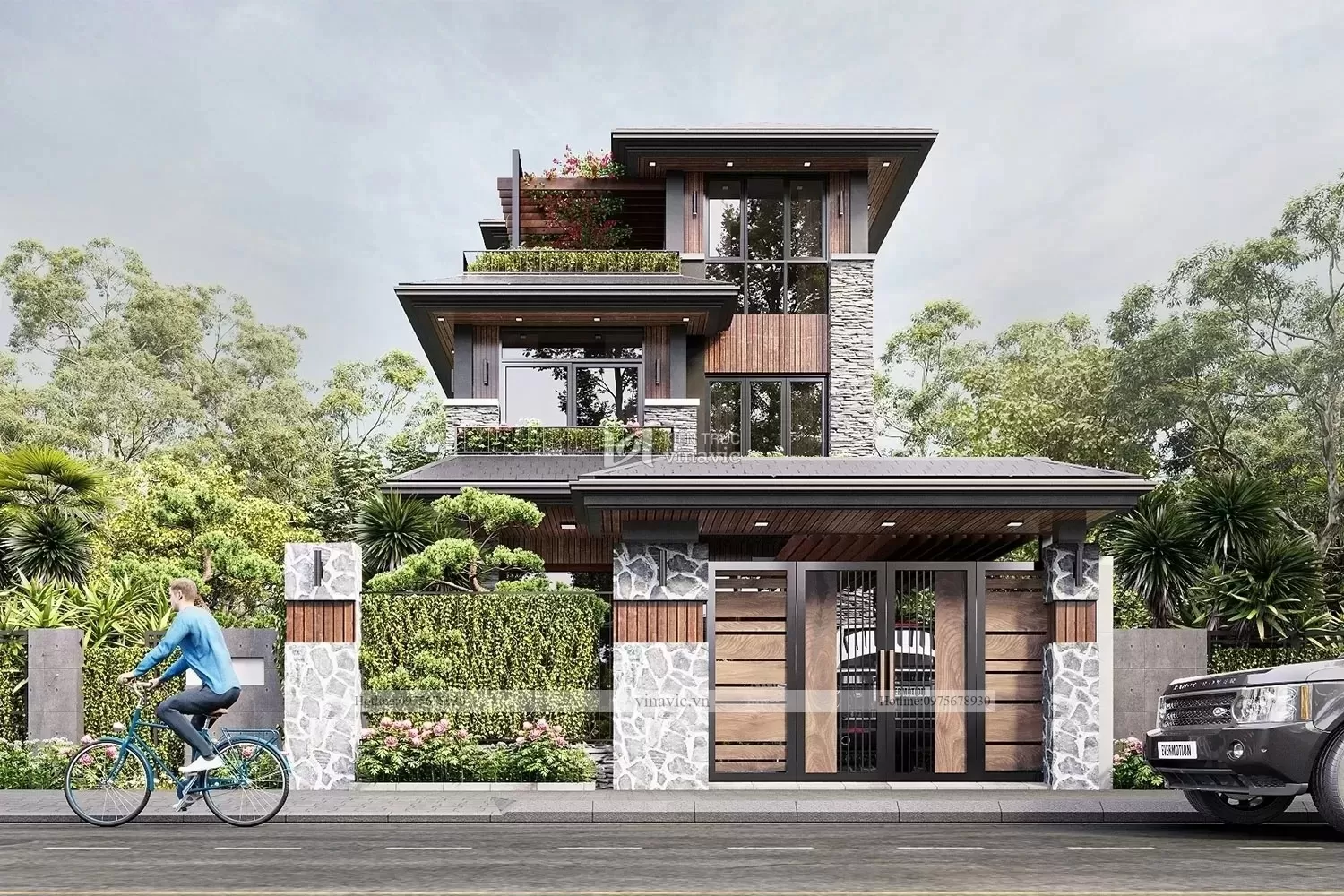 Bộ sưu tập biệt thự nhà vườn 3 tầng hiện đại đang được ưa chuộng