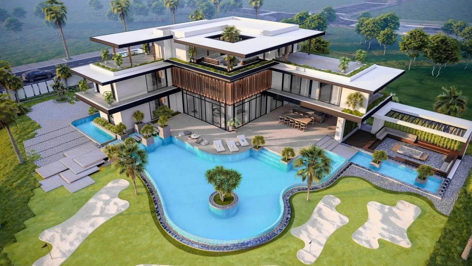 Thiết kế mẫu nhà vườn hiện đại 3 tầng 150m2 theo hướng không gian mở