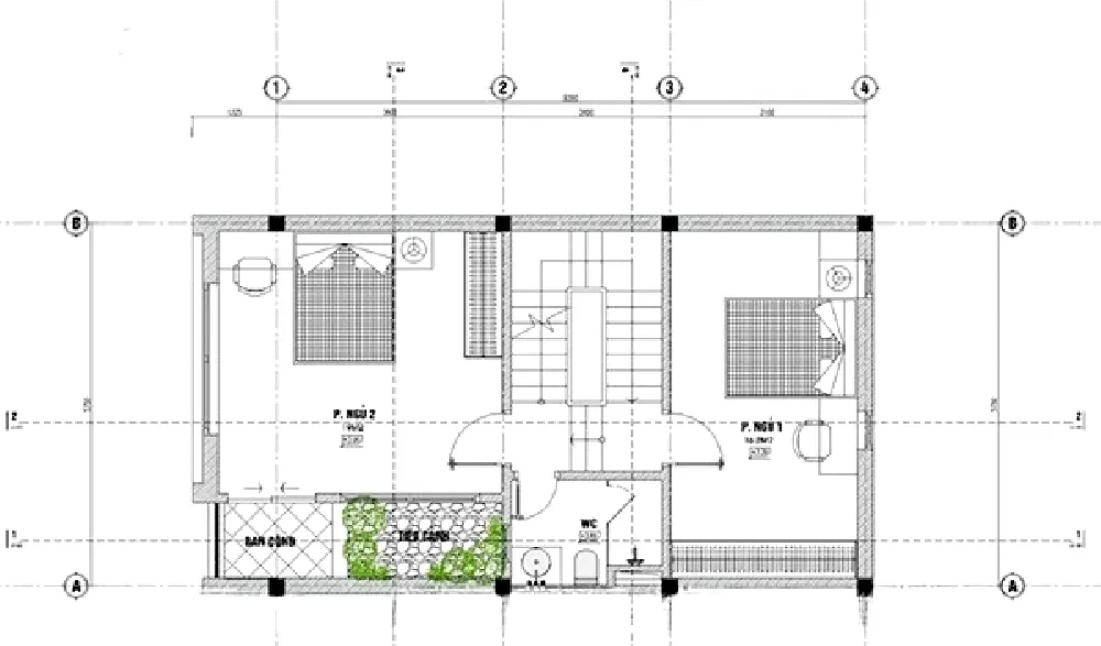 Mặt bằng tầng 2